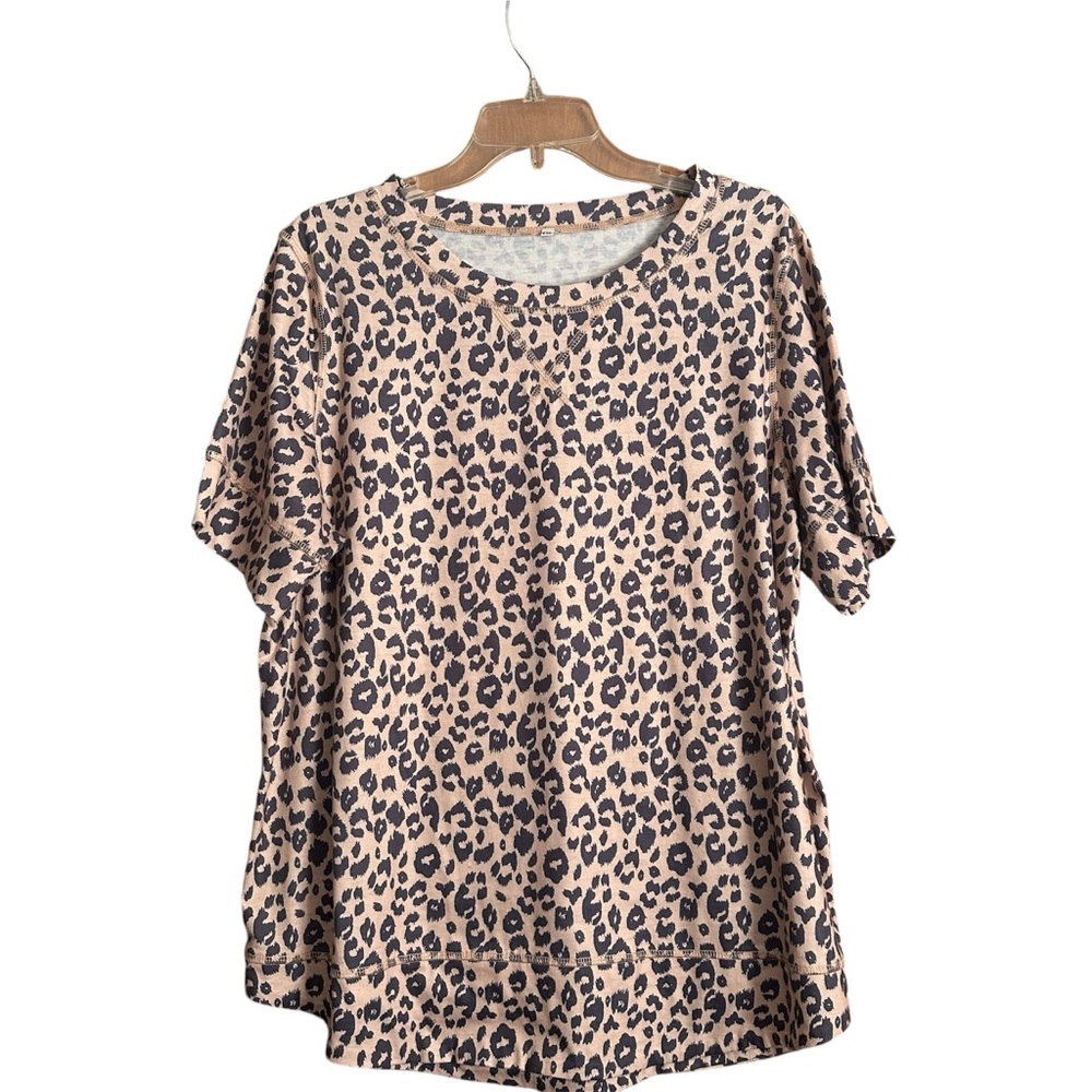 Cheetah print plus size top